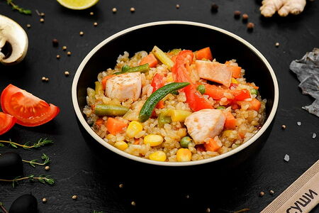 Тяхан с курицей