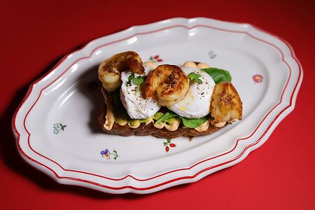 Бриошь с креветками