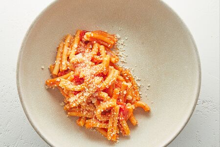 Паста Аль-помодоро с оливками 