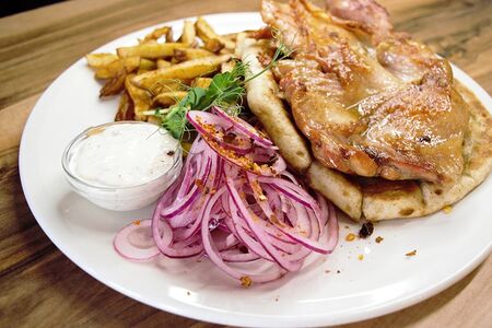 Пилечи Батак на жару и картофель фри