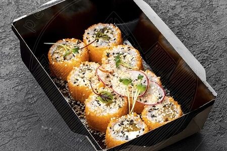 Ролл с угрём и мандарином