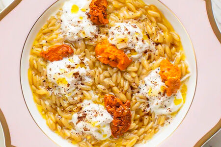 Орзо с морским ежом