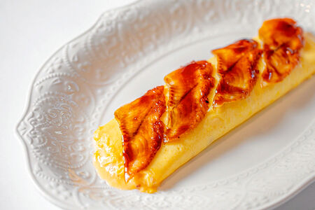 Омлет с угрем и страчателлой