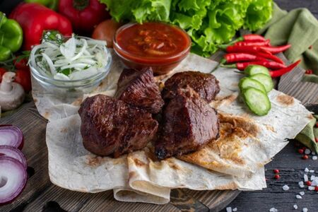 Шашлык из мраморной говядины