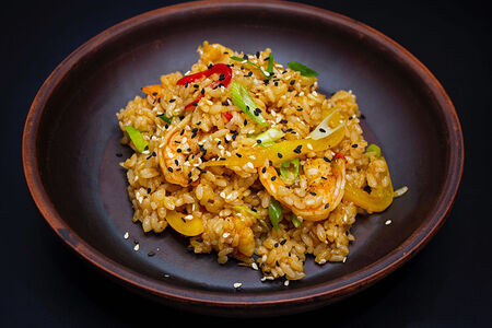 Рис с креветками