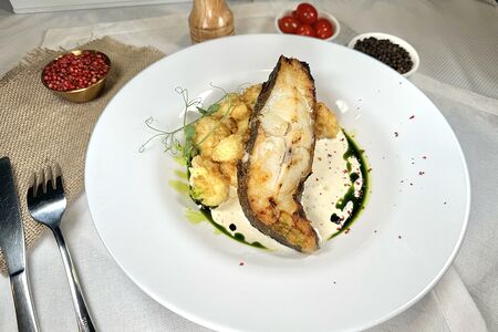 Палтус с цветной капустой