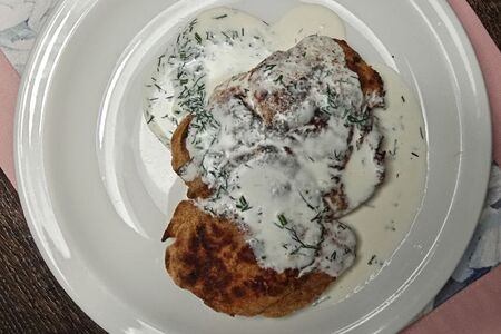 Куриный шницель с ветчиной