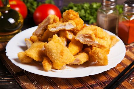 Куриное филе в сухарях