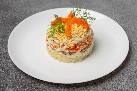 Мимоза с сайрой 