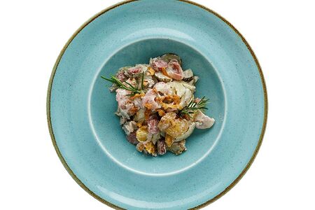 Теплый салат с беконом