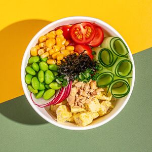 Поке с курицей су-вид