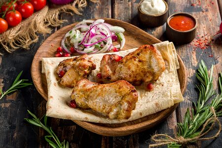 Шашлык из филе бедра курицы