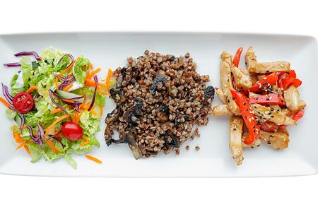 Курица терияки с гречкой