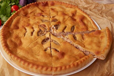 Осетинский пирог с семгой