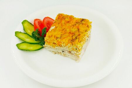 Запеканка рыбная с овощами