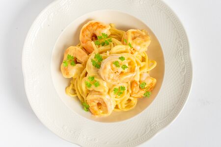 Паста с креветками