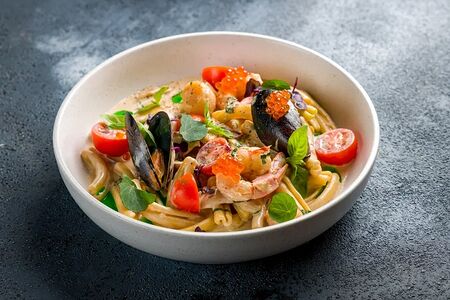 Паста казаречче с морепродуктами