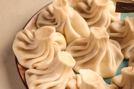 Хинкали с сыром и мятой