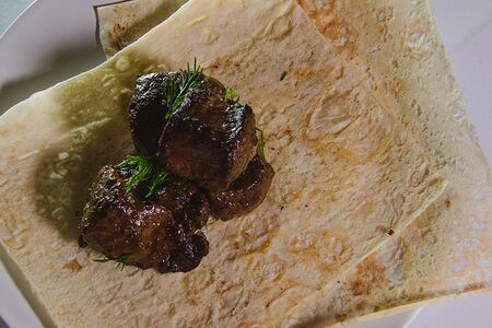 Шашлык из говяжьей печени