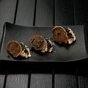 Тартар из тунца и креветок