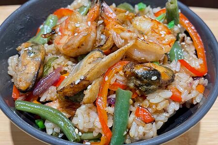 Рис с морепродуктами