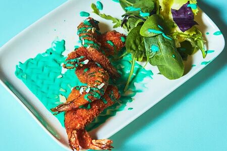 Креветки в темпуре и сладком васаби