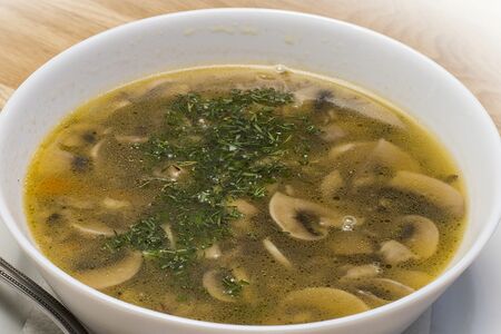 Куриный суп с грибами