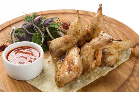 Перепёлки на мангале