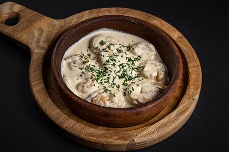 Креветки в сливочном соусе