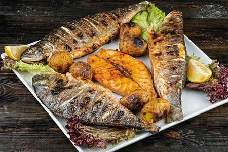 Ассорти рыбы на углях Фиш-фиеста