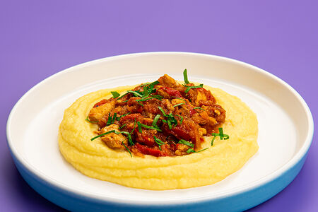 Курица по-грузински с картофельным пюре