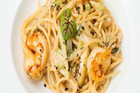 Лингвини с креветками