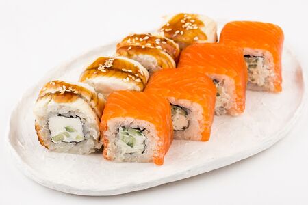 Филадельфия дуо с лососем и угрем