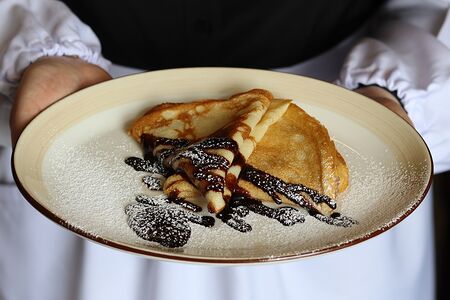 Блины с шоколадом