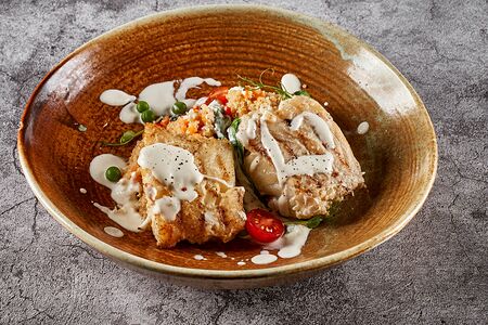 Филе трески на гриле с киноа