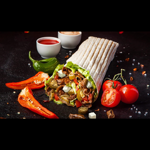 Шаурма на углях с курицей