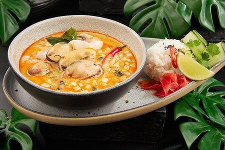 Том ям Green с мясом мидий и кальмара