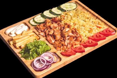 Шаурма на плове с курицей