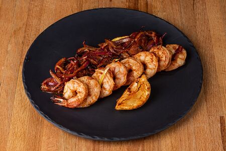 Креветки, запечённые в шанхайском соусе