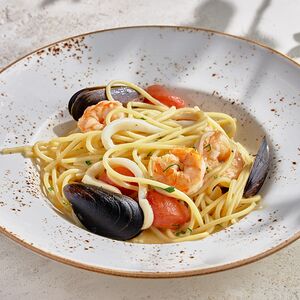 Спагетти с морепродуктами