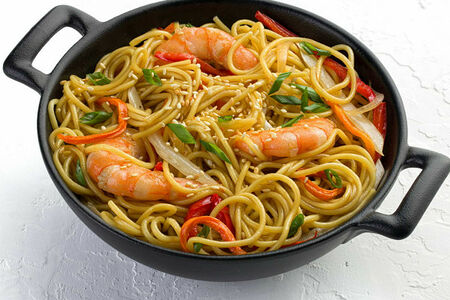 Рамен с креветками