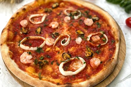 Пицца с морепродуктами