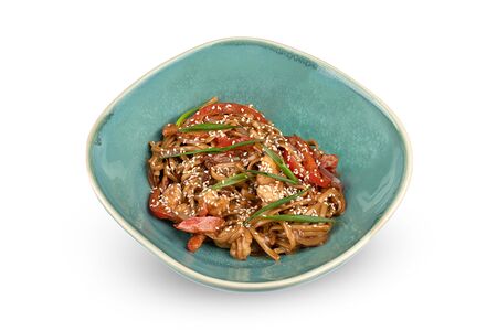 Удон со свининой терияки