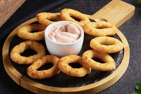 Кольца кальмаров в кляре