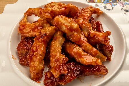 Свинина в кляре в кисло-сладком соусе