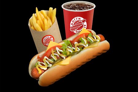 Комбо с хот-догом Де Люкс