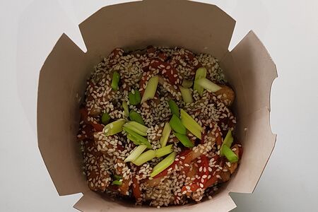 Вок с креветками