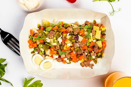 Оливье с телячьим языком