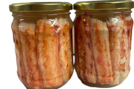 Фаланги краба камчатского в собственном соку 