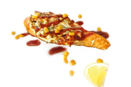 Лосось запечённый с сыром филадельфия